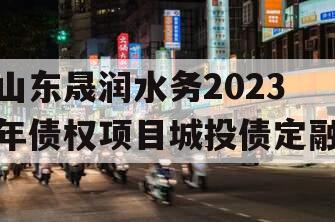 山东晟润水务2023年债权项目城投债定融