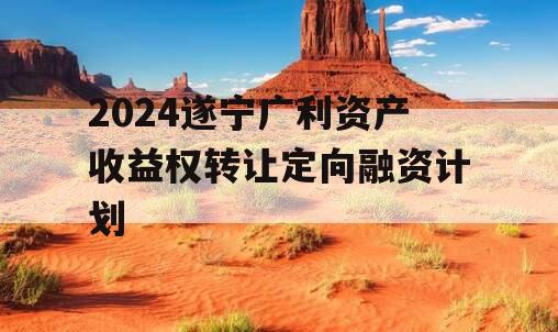 2024遂宁广利资产收益权转让定向融资计划