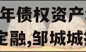 山东邹城市城资控政信2024年债权资产城投债定融,邹城城投集团有限公司