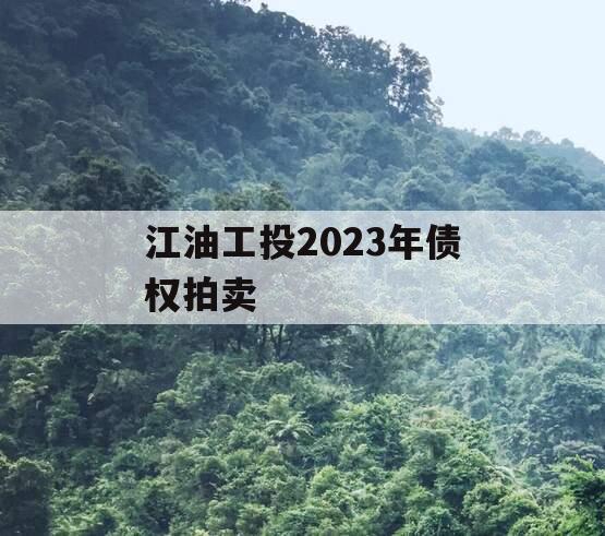 江油工投2023年债权拍卖