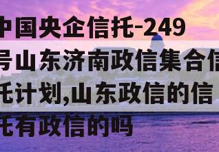 中国央企信托-249号山东济南政信集合信托计划,山东政信的信托有政信的吗