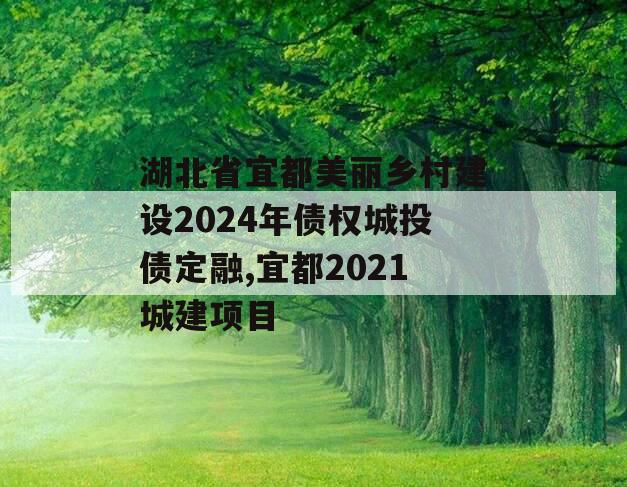 湖北省宜都美丽乡村建设2024年债权城投债定融,宜都2021城建项目