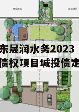 山东晟润水务2023年债权项目城投债定融