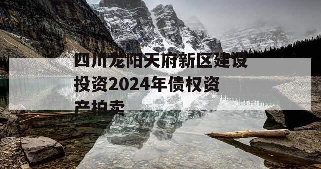 四川龙阳天府新区建设投资2024年债权资产拍卖