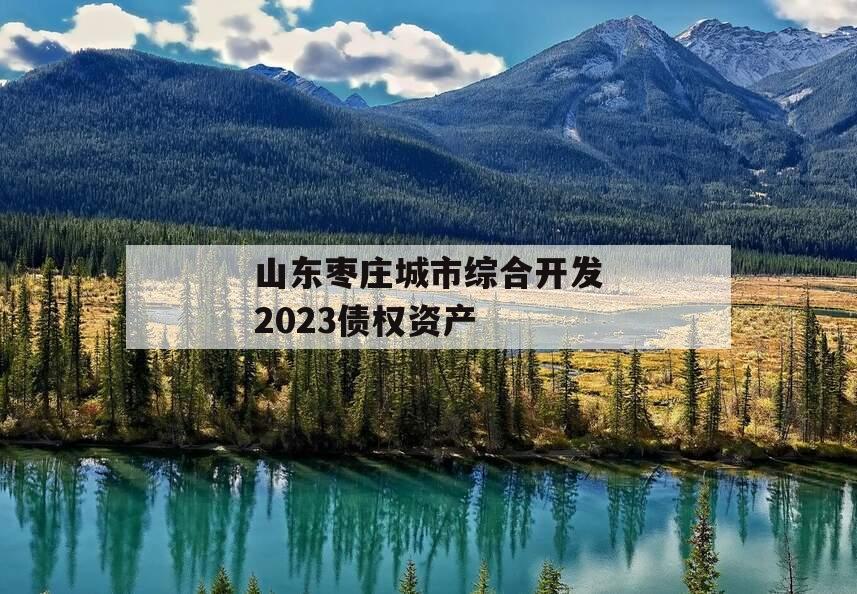 山东枣庄城市综合开发2023债权资产