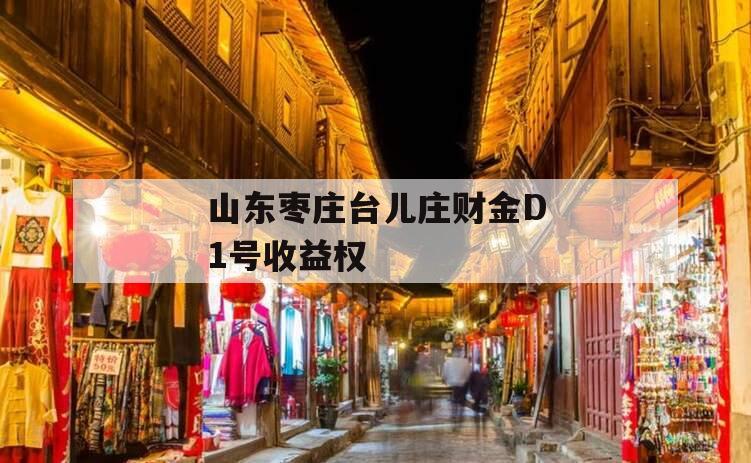 山东枣庄台儿庄财金D1号收益权