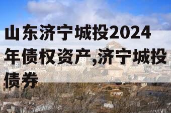 山东济宁城投2024年债权资产,济宁城投债券