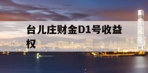 台儿庄财金D1号收益权