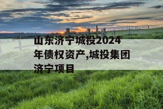 山东济宁城投2024年债权资产,城投集团济宁项目