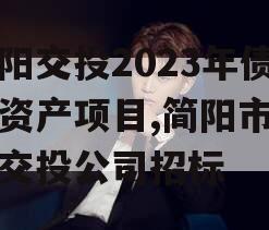 简阳交投2023年债权资产项目,简阳市阳安交投公司招标