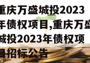 重庆万盛城投2023年债权项目,重庆万盛城投2023年债权项目招标公告