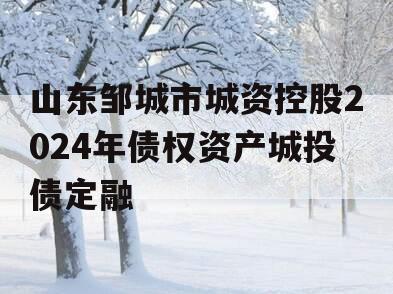 山东邹城市城资控股2024年债权资产城投债定融