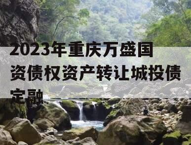 2023年重庆万盛国资债权资产转让城投债定融