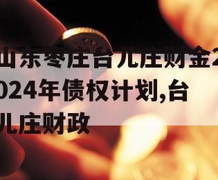 山东枣庄台儿庄财金2024年债权计划,台儿庄财政