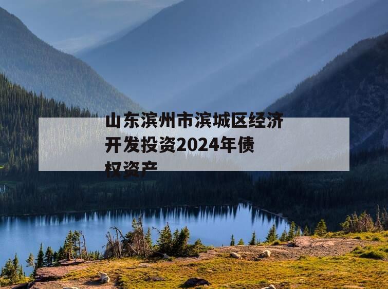 山东滨州市滨城区经济开发投资2024年债权资产