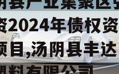 汤阴县产业集聚区弘达投资2024年债权资产项目,汤阴县丰达工程塑料有限公司