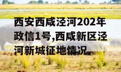 西安西咸泾河202年政信1号,西咸新区泾河新城征地情况