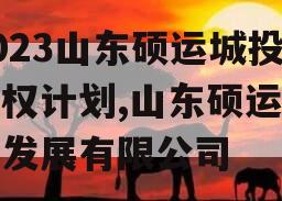 2023山东硕运城投债权计划,山东硕运建设发展有限公司