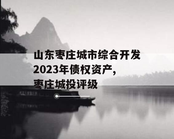 山东枣庄城市综合开发2023年债权资产,枣庄城投评级