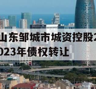 山东邹城市城资控股2023年债权转让