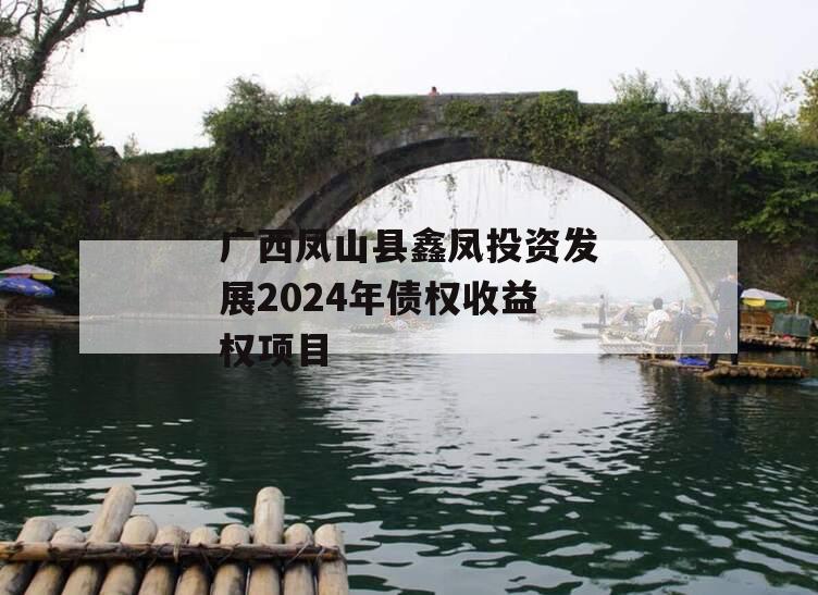 广西凤山县鑫凤投资发展2024年债权收益权项目