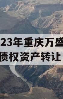 2023年重庆万盛国资债权资产转让