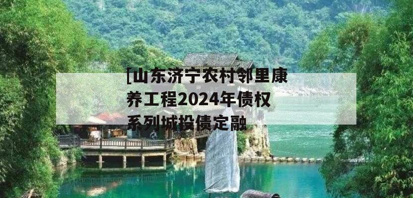 [山东济宁农村邻里康养工程2024年债权系列城投债定融