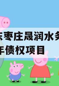 山东枣庄晟润水务2023年债权项目