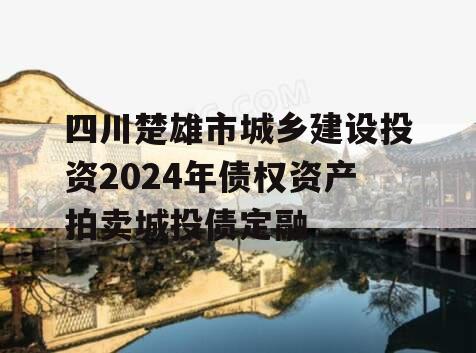 四川楚雄市城乡建设投资2024年债权资产拍卖城投债定融