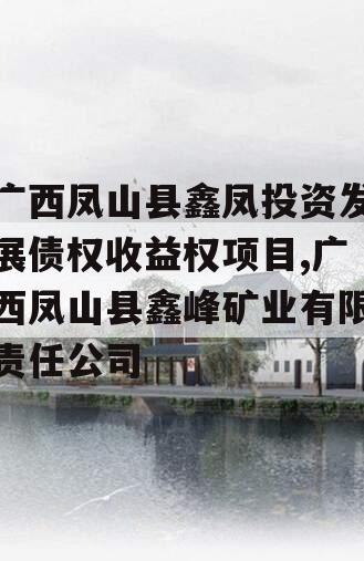 广西凤山县鑫凤投资发展债权收益权项目,广西凤山县鑫峰矿业有限责任公司