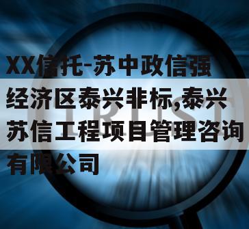 XX信托-苏中政信强经济区泰兴非标,泰兴苏信工程项目管理咨询有限公司