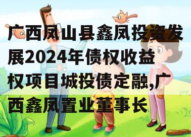 广西凤山县鑫凤投资发展2024年债权收益权项目城投债定融,广西鑫凤置业董事长