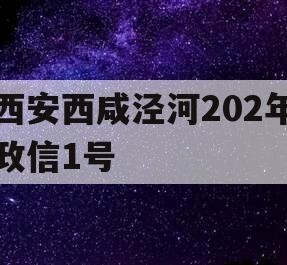 西安西咸泾河202年政信1号