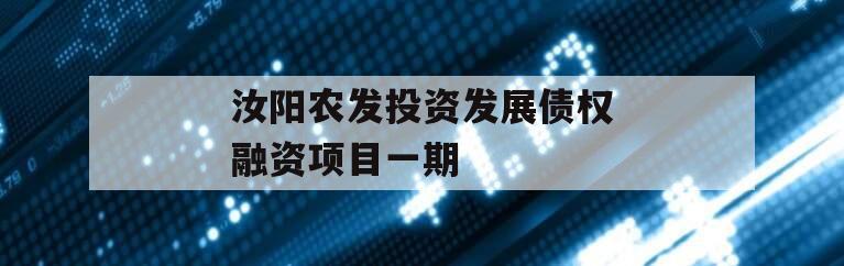 汝阳农发投资发展债权融资项目一期