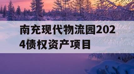 南充现代物流园2024债权资产项目