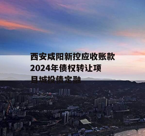 西安咸阳新控应收账款2024年债权转让项目城投债定融