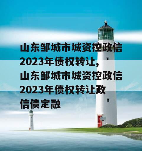 山东邹城市城资控政信2023年债权转让,山东邹城市城资控政信2023年债权转让政信债定融