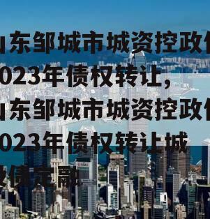 山东邹城市城资控政信2023年债权转让,山东邹城市城资控政信2023年债权转让城投债定融