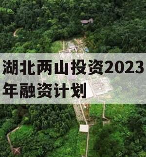 湖北两山投资2023年融资计划