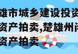 楚雄市城乡建设投资债权资产拍卖,楚雄州闲置资产拍卖