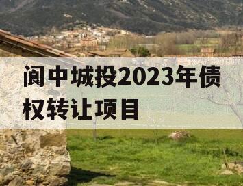 阆中城投2023年债权转让项目