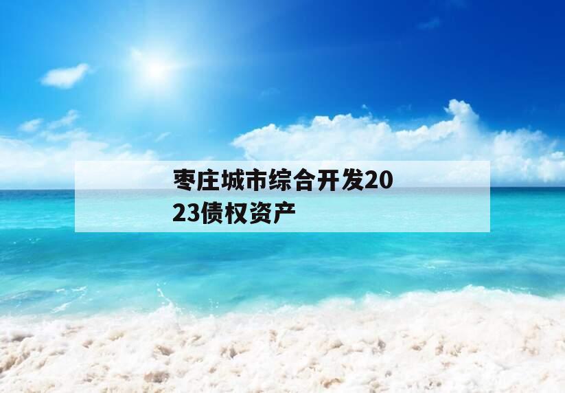 枣庄城市综合开发2023债权资产