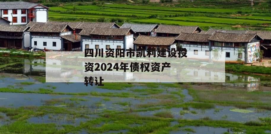 四川资阳市凯利建设投资2024年债权资产转让