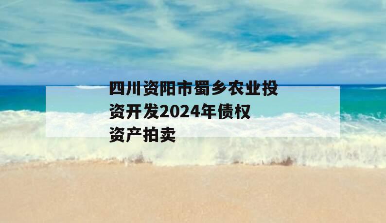 四川资阳市蜀乡农业投资开发2024年债权资产拍卖