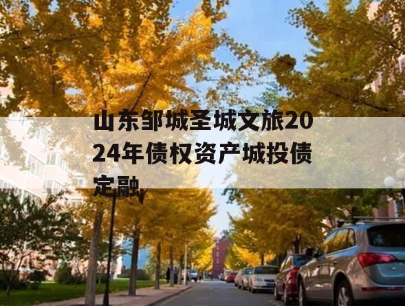 山东邹城圣城文旅2024年债权资产城投债定融