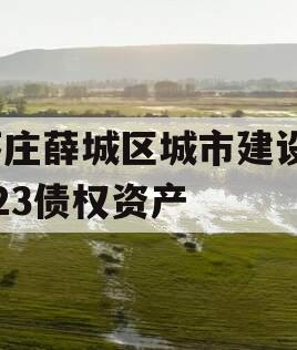 枣庄薛城区城市建设2023债权资产