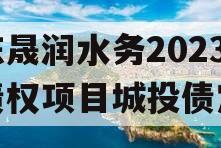 山东晟润水务2023年债权项目城投债定融