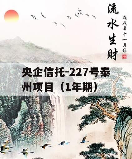 央企信托-227号泰州项目（1年期）