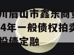 四川眉山市鑫东商贸2024年一般债权拍卖城投债定融