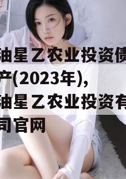 江油星乙农业投资债权资产(2023年),江油星乙农业投资有限公司官网